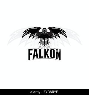 Falcon logo design template. Eagle vector icon. Eagle vector icon Stock Vector