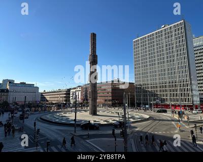 Stockholm, Sweden. 06th Oct, 2024. View of Sergels torg, a central square in the heart of the city. Demonstrations and rallies take place here time and again. Credit: Steffen Trumpf/dpa/Alamy Live News Stock Photo