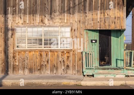 Yoakum, Texas, United States. March 17, 2022. An old wooden building in a small Texas town. Stock Photo