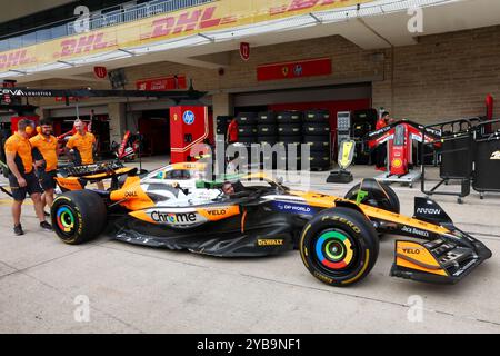 Austin, USA. 17th Oct, 2024. McLaren MCL38. 17.10.2024. Formula 1 World Championship, Rd 19, United States Grand Prix, Austin, Texas, USA, Preparation Day. Photo credit should read: XPB/Alamy Live News. Stock Photo