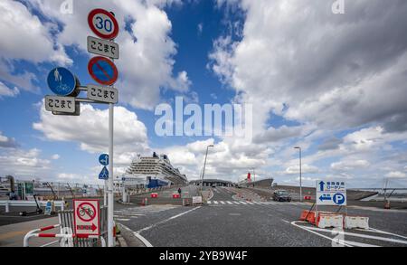 Yokohama International Cruise Passenger terminal, Osanbashi Pier, Yokohama, Japan on 24 September 2024 Stock Photo