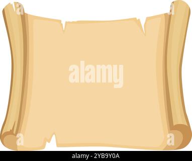 Old parchment cartoon template. Ancient paper Stock Vector