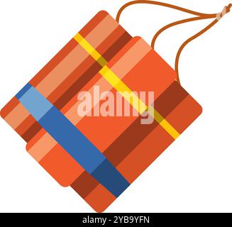 Dynamite cartoon icon. Comic mine explosive symbol Stock Vector