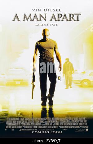 A Man Apart (2003) directed by F. Gary Gray and starring Vin Diesel, Larenz Tate and Timothy Olyphant. A DEA agent seeks revenge against the drug cartel responsible for his wife's murder.  Photograph of an original 2003 US one sheet poster ***EDITORIAL USE ONLY***. Credit: BFA / New Line Cinema Stock Photo