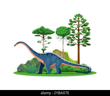 Shunosaurus Dinosaur Cartoon Character Vector Illustration Stock Vector ...