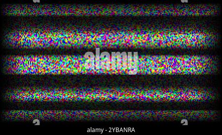 Rgb static noise texture. Lost or bad TV signal concept. Random rippled ...
