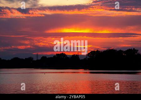 Sunset over the Ottawa River. Stock Photo