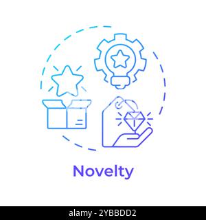 Novelty blue gradient concept icon Stock Vector