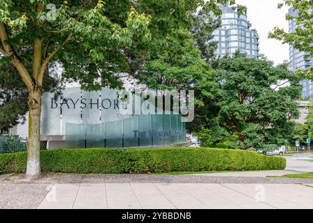 Vancouver, Canada - September 25, 2022: This is an image of the entrance sign to The Westin Bayshore hotel in Vancouver, located near the waterfront Stock Photo