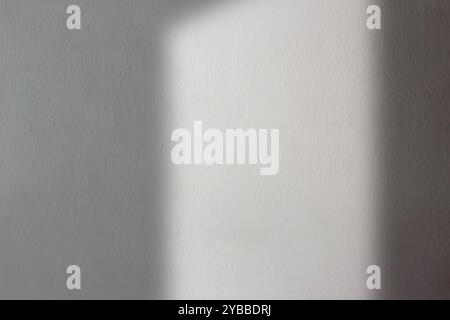 Black shadows on concrete wall. Shadow overlay effect. Scene of natural lighting. Blank background for design. Background for ideas. Stock Photo
