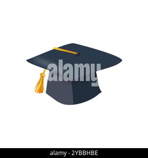 graduation cap icon, University College Student, Bachelor Study  Ceremony, Stock Vector