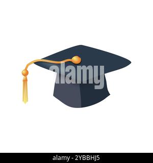 graduation cap icon, University College Student, Bachelor Study  Ceremony, Stock Vector