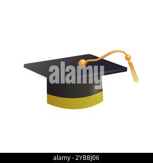 graduation cap icon, University College Student, Bachelor Study  Ceremony, Stock Vector