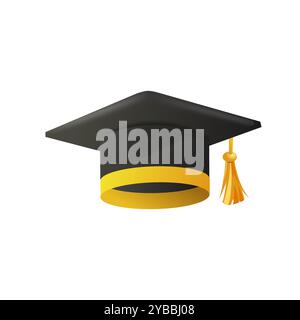 graduation cap icon, University College Student, Bachelor Study  Ceremony, Stock Vector