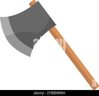 Flat design axe icon. Editable vector. Stock Vector