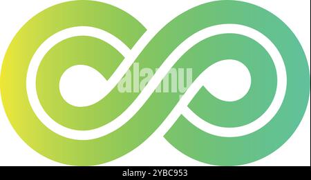 A green and white logo with a large circle and a smaller circle inside it Stock Vector