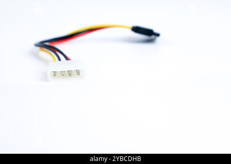 IDE to Sata connector adapter on white background Stock Photo
