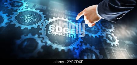 Edge computing. Distributed computing on devices. Concept Technology. Stock Photo