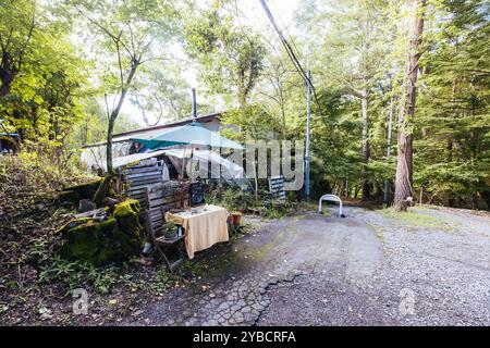 Tateshina Otaki Falls in Japan Stock Photo