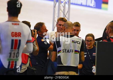 Tissot Track Cycling World Championship - Ballerup, Copenaghen, Den- 16-10-2024 during Tissot 2024 Track World Championships, Track cycling race in Copenhagen, Denmark, October 18 2024 Stock Photo