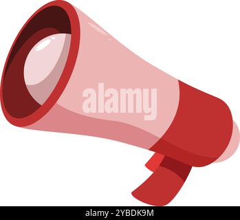 Red megaphone announcing important information Stock Vector