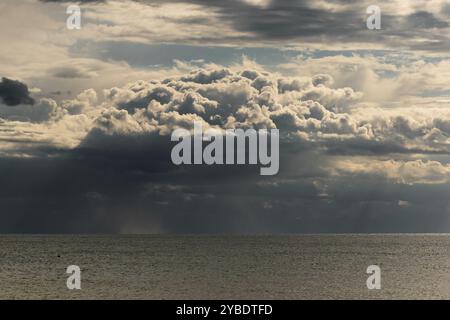 Grey clouds in the sky over Worthing, West Sussex, UK Stock Photo