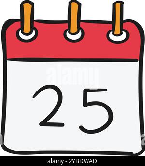 Modern Calendar Icon for Time Management Stock Vector