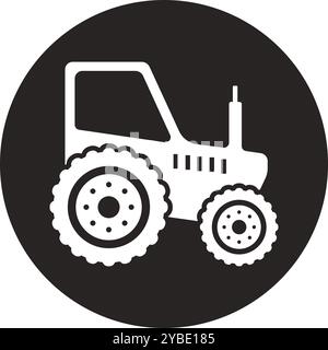 tractor icon vector illustration logo design Stock Vector