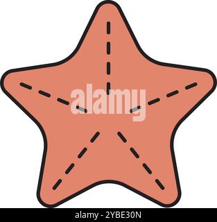 starfish icon vector illustration logo design Stock Vector