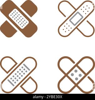 plaster icon vector illustration logo design Stock Vector