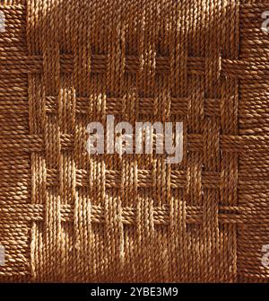 Wicker background straw texture, rattan material Stock Photo