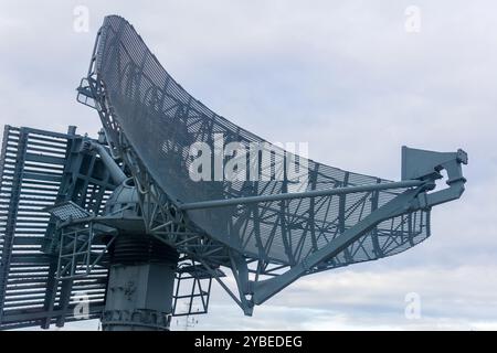 Radar of modern military ship Stock Photo - Alamy