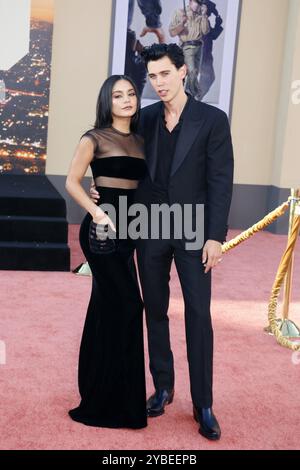 Vanessa Hudgens and Austin Butler at the Los Angeles premiere of 'Once Upon a Time In Hollywood' held at the TCL Chinese Theatre IMAX in Hollywood, USA on July 22, 2019. Stock Photo