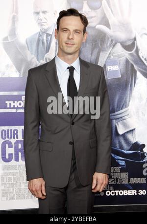 HOLLYWOOD, CA, USA - OCTOBER 26, 2015: Scoot McNairy at the Los Angeles premiere of 'Our Brand Is Crisis' held at the TCL Chinese Theatre in Hollywood. Stock Photo