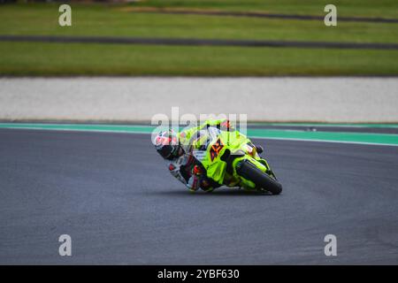 Phillip Island, Australia. 18th Oct, 2024. Fabio Di Giannantonio of Italy seen in action during the MotoGP™ practice session on the day one of The Qatar Airways Australian Motorcycle Grand Prix 2024 at Phillip Island. The Qatar Airways Australian Motorcycle Grand Prix 2024 features the world's best and emerging riders. Day one action saw some impressive performance in challenging conditions changing from pouring rain in the morning to bright sunny afternoon. Practice sessions included MotoGP™ category as well as Moto2™ and Moto3™. Credit: SOPA Images Limited/Alamy Live News Stock Photo