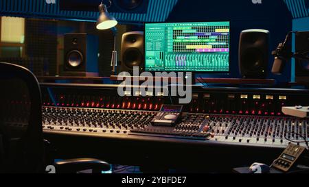 Instruments Greescreen Empty space used for editing and recording music with electronic gear ...