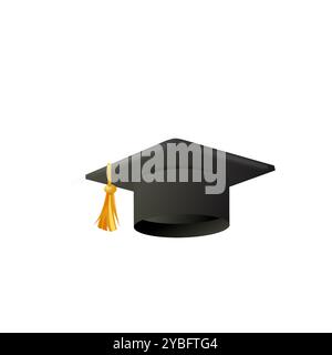 graduation cap icon, Symbolizes academic achievement and success with a classic design. Stock Vector