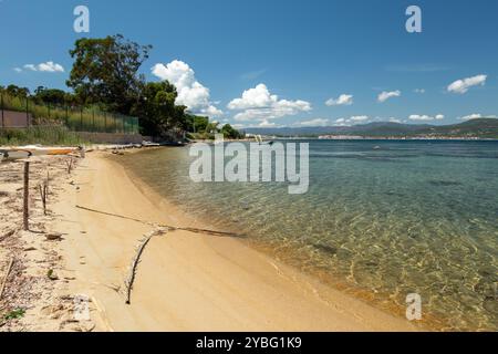 La Moune beach in Saint-Tropez, in French Riviera, France, Europe, Provence. Stock Photo