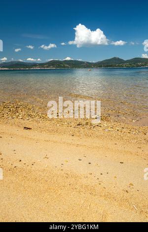 La Moune beach in Saint-Tropez, in French Riviera, France, Europe, Provence. Stock Photo