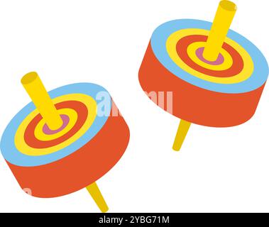 New Year's toy "Koma", isometric icon, Vector Illustration Stock Vector