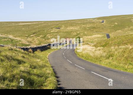 A rural road in the Peak District near Coalcleugh, Northumberland, England, UK Stock Photo