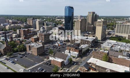 Aerial view of Lexington, KY: A vibrant city known as the Stock Photo