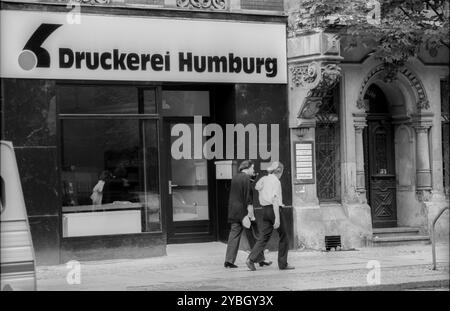 Germany, Berlin, 27 July 1991, Stargarder Strasse, Humburg printing works, Europe Stock Photo