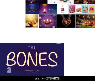 Quirky handdrawn alphabet, playful curves letters, organic casual display font for unique logos, los muertos headlines, distinctive lettering Stock Vector