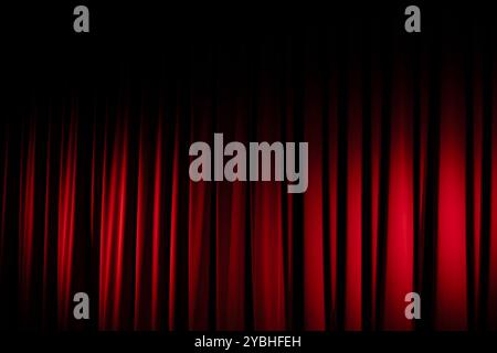 RENTON, WASH., U.S. - MAY 27, 2023: Stage curtains at the Renton IKEA Performing Arts Center, in Renton, Wash., on May 27, 2023. Stock Photo