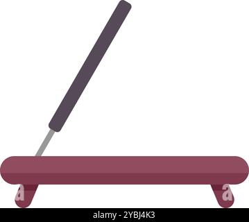 Incense stick is releasing fragrant smoke while burning on a dedicated wooden stand Stock Vector