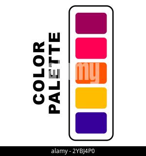 Seamless pattern. Vector illustration with palette. Color matching palette. Fashion Trend Color guide palette. RGB HEX color guide Swatch Catalog Stock Vector
