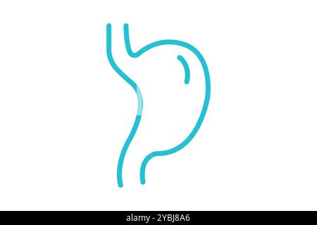 Stomach icon. line icon style. icon related to medical. health elements vector illustration Stock Vector
