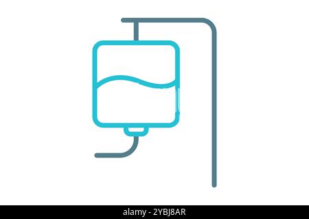 Infusion icon. line icon style. icon related to medical. health elements vector illustration Stock Vector