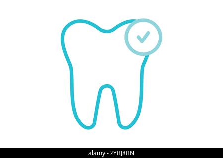 Dental icon. line icon style. icon related to medical. health elements vector illustration Stock Vector